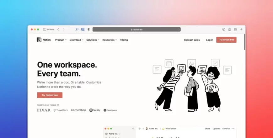Gestion de projet sur Notion